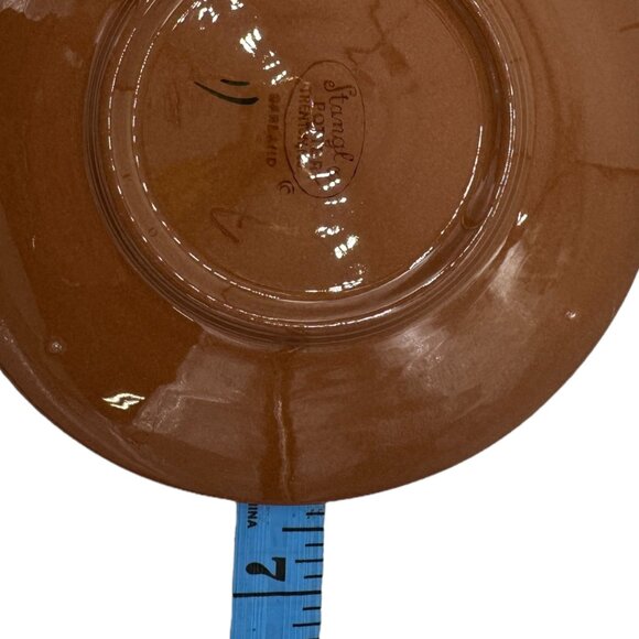 Stangl Pottery Garland Plate 6.5 inch Gray Red Trim Floral Accents - Picture 4 of 4